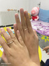 Colaivkloia情侣戒指男女对戒一对满天星素圈婚戒尾戒情人节生日礼物送男女友 JZ0301满天星（玫瑰金） 美号8号 实拍图