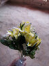 花艺赫家饰仿真花百合高枝装饰花假花绢花客厅摆设餐桌高档花艺干花花束摆件 40cm7头黄色绢布百合花【5支】 实拍图