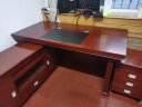 奈高办公桌经理桌油漆老板桌实木贴皮大班台简约现代1.6米含侧柜 晒单实拍图