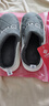 洁丽雅防水羽绒棉拖鞋男士冬季室内情侣居家保暖加绒防臭防滑棉鞋女秋冬 灰色 【1.0经典款 店长推荐】 38-39 【适合37-38码】 实拍图