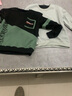 皮尔卡丹（pierre cardin）长袖t恤男士加绒卫衣男装秋冬季新款宽松圆领打底衫内搭体恤外套 2008灰色+21116草绿 M 实拍图