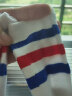 儿童中筒袜女童男童白色条纹袜宝宝足球袜长袜运动袜春夏学生袜子 白底蓝红条纹（不过膝款） 35cm(4-9岁) 晒单实拍图