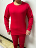 恒源祥本命年保暖内衣鸿运大红色秋衣秋裤套装属龙男女情侣秋冬季纯棉 【纯棉薄款】大红套装女 XL (175/100) 实拍图