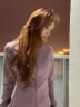 槿城瑜伽服女春秋长袖高弹速干透气运动外套健身服紧身显瘦上衣WT01 藕粉-上衣 M（95-105斤） 实拍图