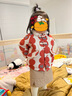 papa爬爬棉服冬季新款宝宝夹棉拜年服男女童保暖厚款洋气棉衣外套 红色 90 cm 实拍图