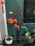 瑞家禾 现代创意轻奢花瓶摆件客厅玄关桌面插干花电视柜餐桌家居装饰品 小号花瓶+红红火火 实拍图