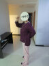 乱在江南民族风中式亚麻衬衫女春季新品圆领长袖文艺复古上衣 紫色 均码 实拍图