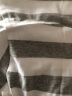 无印良品 MUJI 男式 印度棉天竺编织 粗条纹短袖T ABB02A0S 灰色X横条 S 实拍图