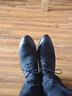 奥尔彼皮鞋男休闲真皮尖头透气软皮软底内增高男士英伦商务牛皮正装男鞋 黑色 39 实拍图