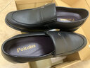 波图蕾斯皮鞋男士套脚商务休闲鞋一脚蹬轻便正装鞋婚鞋男 1805 黑色 40 实拍图