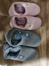 惠夫人冬季棉拖鞋男包跟情侣家居家室内月子厚底防滑保暖产后棉鞋女 细格子全包 栗紫 36-37 【适合35-36码穿】 实拍图