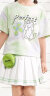迪士尼（Disney）童装女童可爱荷叶边短袖套装2023新款夏装宝宝时尚两件套 紫绿晕染-女童 130 晒单实拍图