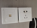 正泰（CHNT）开关插座6C奶油风 家用86型斜五孔插座面板暗装插座纯平大板 白色 三开(多控*1+双控*2) 实拍图