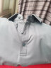 布先生佟大为同款凉感短袖T恤男士翻领装春夏季衣服中年打底 灰绿 M (170) （扎腰款） 实拍图
