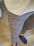 都美姿休闲裤男秋季简约运动潮流百搭弹力宽松显瘦系带免烫小脚九分裤男 灰色+深灰色 L 实拍图