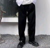 Foss Phil休闲裤男春夏季宽松直筒裤子男冰丝垂顺感阔腿运动西装裤黑色L 实拍图