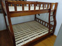美念胡桃木儿童上下床实木高低床双层床上下铺床两层木床子母床 胡桃色【爬梯款】床+床垫+书架+双抽 上铺宽100cm下铺宽120cm 实拍图