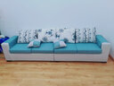 家友福 沙发 布艺沙发现代简约客厅整装家具实木框架小户型沙发茶几组合 棉麻布-海绵版【颜色备注】 四人位【2.7米不含脚踏】 实拍图