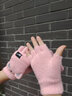 回力漏指毛线手套男女学生冬季写字半指手套保暖防寒加厚针织办公手套 实拍图