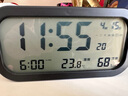 码仕闹钟学生温湿度计室内电子感光儿童夜光LCD液晶床头钟简约黑开学季新年礼物 实拍图
