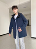 波司登（BOSIDENG）冬季羽绒服鹅绒男款中长款连帽新国标90绒商场同款外套 醉梦蓝5419 S 170/92A 实拍图