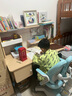 坐得正 儿童学习桌椅套装儿童书桌学生学习桌可升降实木家用课桌写字桌 1.2m桌带层板灯+自动追背椅蓝 天然实木 实拍图