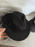 诺芝萌 复古男士绅士礼帽子 舞台表演帽男士毡帽上海戏剧滩爵士帽NC697 黑色蝴蝶结带子 均码 头围57cm 实拍图