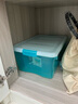 茶花（CHAHUA）茶花加厚收纳箱多容量透明整理箱衣服收纳盒玩具储物箱换季整理 2个装【7.5L小号】33.5*24.15.5cm 冰寒蓝 实拍图