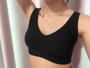 浪莎红色本命年蛇年2025内衣女聚拢上托防下垂无痕无钢圈文胸罩 黑色 M （34/75BCD） 实拍图