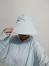 九灿冰丝防晒衣女士防晒面罩遮阳防晒帽子一体骑行防紫外线防晒服 升级冰丝款-北欧蓝（100-160斤） 实拍图