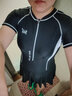 361°泳衣女连体保守遮肚裙式游泳衣性感新款时尚显瘦大码温泉泳衣外穿 黑色 3XL （建议体重65kg-70kg） 实拍图