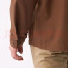 无印良品（MUJI）男式 法兰绒立领衬衫 长袖休闲百搭衬衣男士外套纯棉全棉ACA75C1A 砖红色 L （175/100A） 实拍图