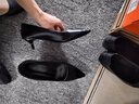 卡帝乐鳄鱼 CARTELO 舒适职业百搭黑细高跟鞋女士 KCC-357-8 黑色3cm 39  实拍图