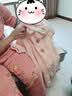 标点熊婴儿连体衣服小公主风女宝宝哈衣加绒加厚新生儿童外出爬服春秋冬 美人条娃娃领粉色 90码 建议身高80-90 实拍图