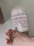 汤姆斯女鞋夏季厚底一脚蹬懒人镂空蕾丝网面渔夫鞋女平底透气草编鞋 米白色 40 实拍图