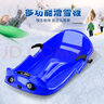 梦多福滑雪板儿童雪橇板加厚耐磨滑雪车亲子互动爬犁滑冰车滑草板滑沙板 70CM蓝色儿童款 雪爬犁（带刹车+拉绳+坐垫） 实拍图