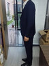 VEDEOL三四件套可选 西装男士西服套装休闲修身外套商务正装新伴郎结婚 藏青2扣三件套外套+裤子+领带 XL-体重140-153合适 实拍图