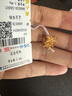 周六福（ZLF）  黄金耳环女款5G足金甜美小清新雪花耳坠耳钉 计价 1.45g 实拍图