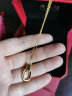 周大福母亲节礼物复古双环ins黄金项链(工费560)40cm约5.2gF217317 实拍图