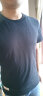 罗蒙（ROMON）短袖t恤男半袖修身纯色夏季纯棉内搭紧身衣服弹性圆领打底衫 黑色 XL 晒单实拍图