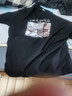 TYHKT恤男短袖韩版潮流上衣服潮牌宽松原宿港风t恤百搭大码五分袖 黑色881款 5XL（适合240斤左右） 实拍图