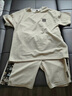 猫人（MiiOW）冰丝休闲套装男夏季运动短裤宽松短袖t恤潮流百搭两件套 02灰色【冰丝套装】 2XL 实拍图