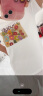 伊芙丽（eifini）伊芙丽春日手绘花朵插画印花设计字母T恤女2024春夏新款短袖上衣 本白色 L 115-130斤 晒单实拍图