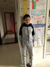 G.DUCKKIDS男童运动套装春秋装儿童衣服帅气休闲连帽外套长裤两件套2024新款 LAKU款灰色 150 建议身高135-145cm左右 实拍图