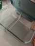 德玛斯耐热玻璃保鲜盒微波炉饭盒冰箱收纳上班族便当碗北欧蓝三隔1000ml 实拍图