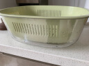 迪普尔 双层洗菜篮沥水篮镂空盆洗水果盆家用水果篮创意塑料厨房洗菜盆 实拍图