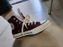 匡威（Converse）官方 1970S男女帆布鞋美拉德酒红色紫色A01448C A01448C 酒红色 41.5 实拍图