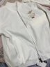 罗蒙（ROMON）夹克男士春秋季新款潮流刺绣棒球领青年外套男休闲上衣服潮牌男装 6801白色 XL （约120-135斤可穿) 实拍图