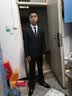 古施森西服套装男士商务修身西装男职业正装小西服新郎伴郎结婚礼服外套 黑色单扣【西服+西裤+马夹+衬衫 XL 【116-125斤】+礼品 实拍图