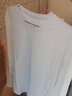 布先生明星同款长袖T恤男士小白T内搭 长袖标准T-圆领-白色 5XL(200) 实拍图